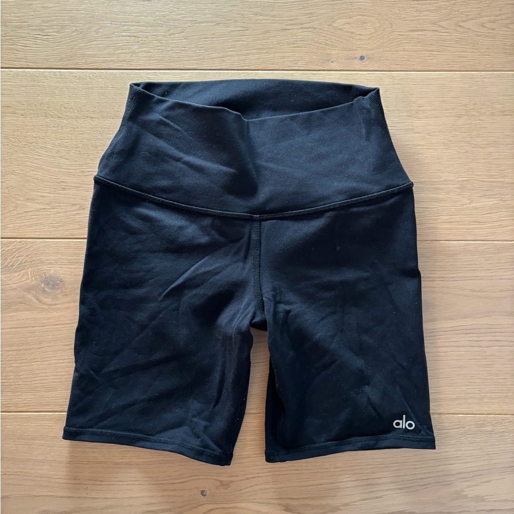 Alo High-waist Biker Shorts - Black, small